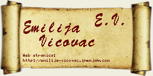 Emilija Vićovac vizit kartica